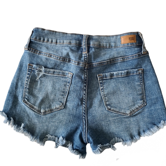 RSQ| DISTRESSED | VINTAGE HIGH RISE JEAN SHORTS | SIZE 23 - Picture 10 of 11
